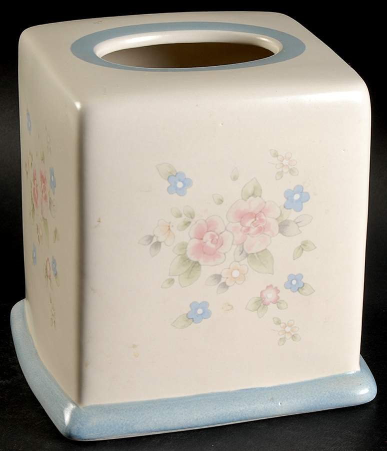 Tea Rose Square Tissue Box Cover by Pfaltzgraff-1