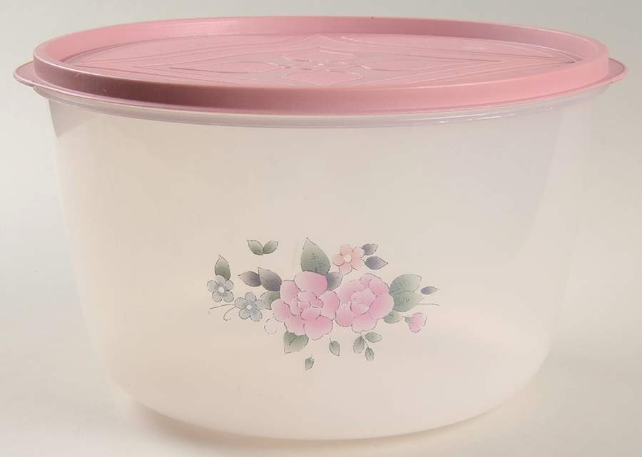 Tea Rose 8" Plastic Nested Storage Bowl & Lid by Pfaltzgraff-1