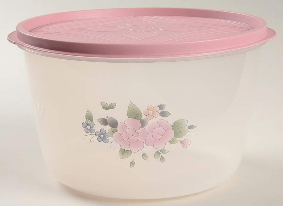 Tea Rose 7" Plastic Nested Storage Bowl & Lid by Pfaltzgraff-1