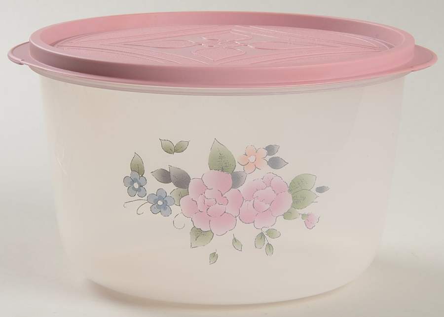 Tea Rose 5" Plastic Nested Storage Bowl & Lid by Pfaltzgraff-1