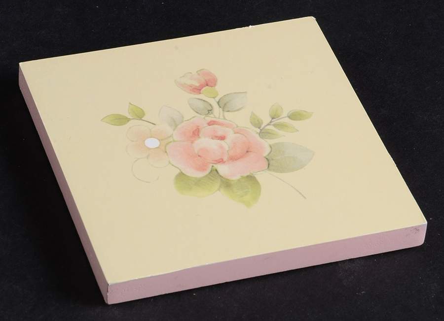Tea Rose Wood Coaster by Pfaltzgraff-1