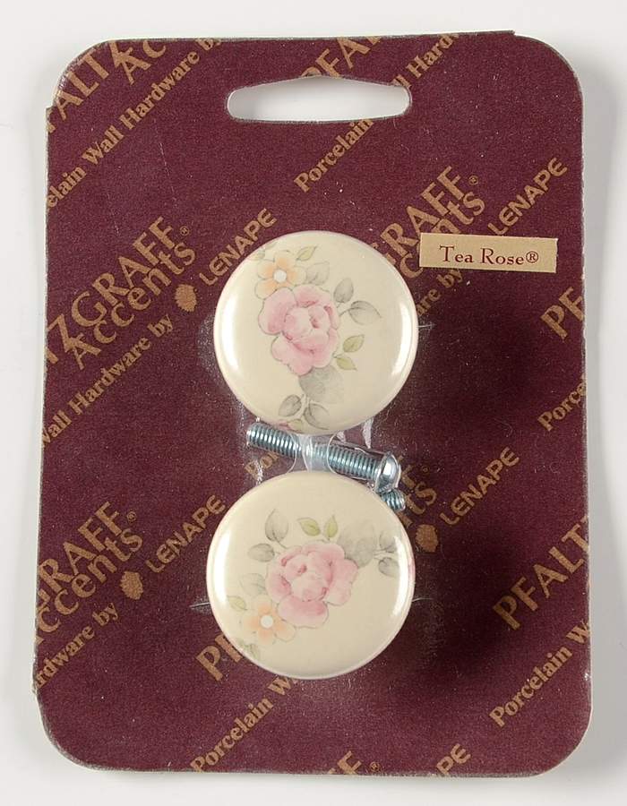 Tea Rose Set of 2 Drawer/Cabinet Pull/Knob by Pfaltzgraff-1