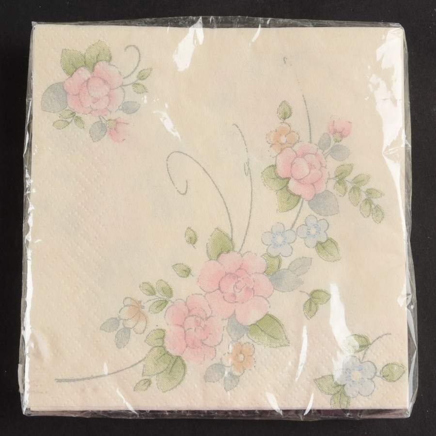 Tea Rose Package of Paper Beverage Napkins by Pfaltzgraff-1