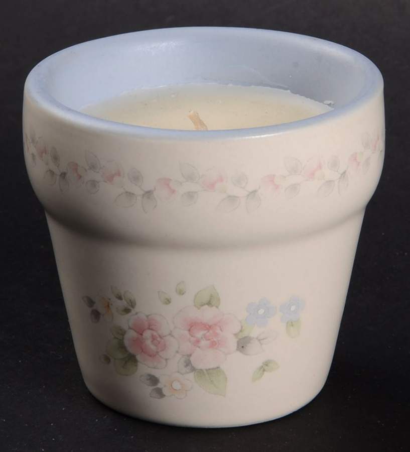 Tea Rose Votive Flower Pot by Pfaltzgraff-1