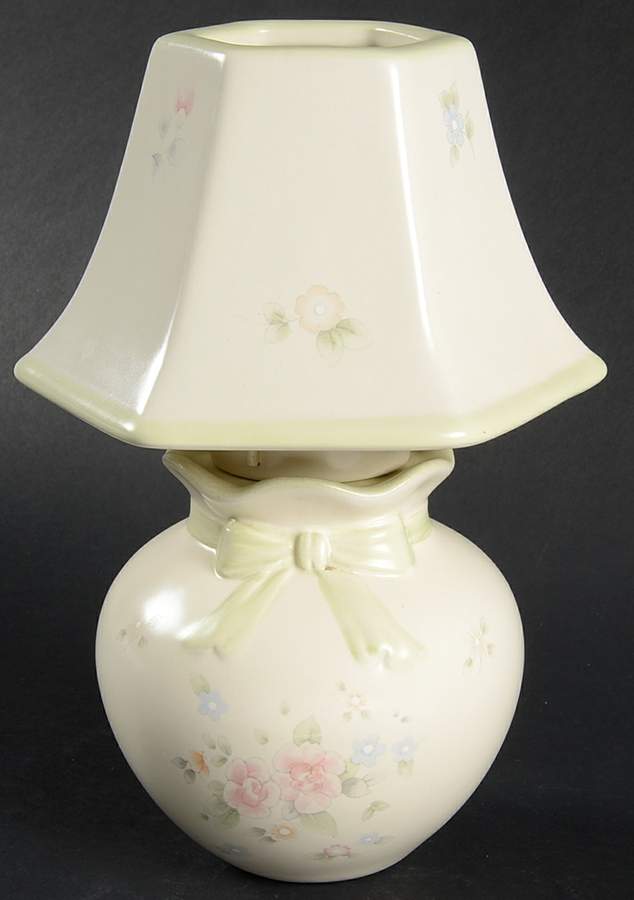 Tea Rose Votive Lamp & Shade by Pfaltzgraff-1