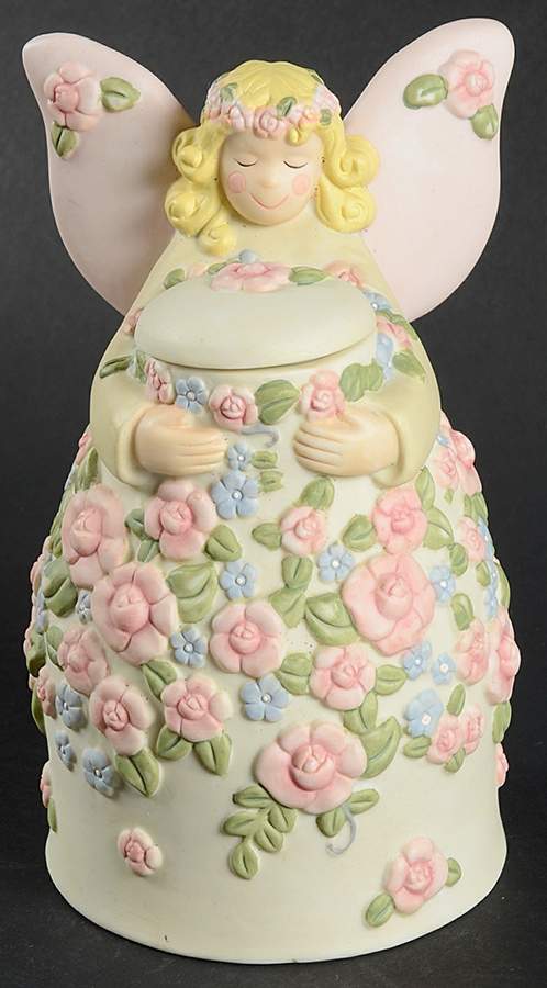 Tea Rose Angel Jar & Lid by Pfaltzgraff-1