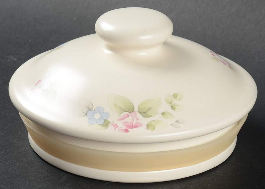 Tea Rose Lid for Bird Seed Crock by Pfaltzgraff-1
