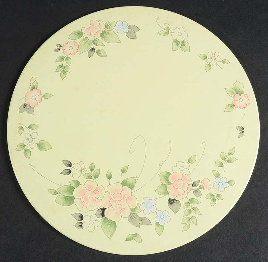 Tea Rose Round Cork Back Trivet by Pfaltzgraff-1