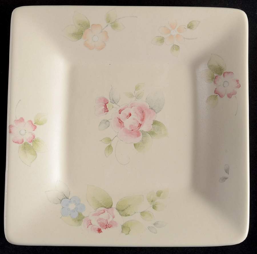 Tea Rose Finger Food Plate by Pfaltzgraff-1