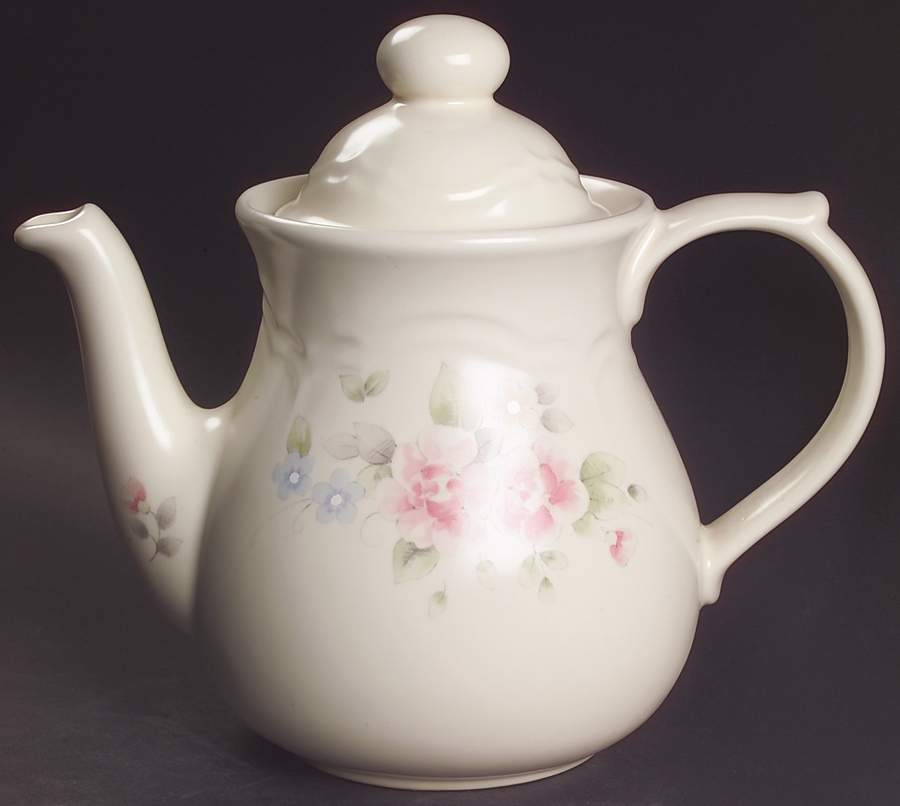 Tea Rose China Beverage Server & Lid by Pfaltzgraff-1