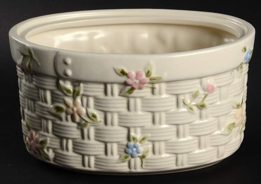 Tea Rose Sculpted Cookie Jar No Lid by Pfaltzgraff-1