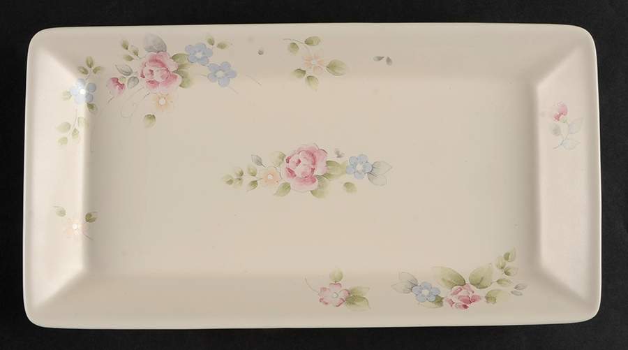 Tea Rose Metal Sled for Sled Server Set by Pfaltzgraff-1