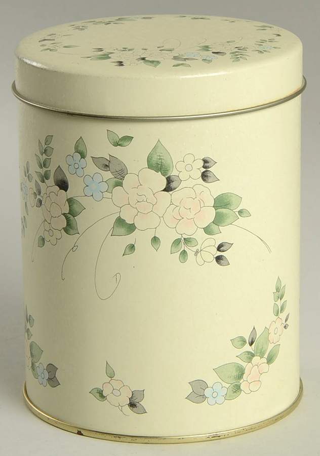Tea Rose Storage Tin by Pfaltzgraff-1