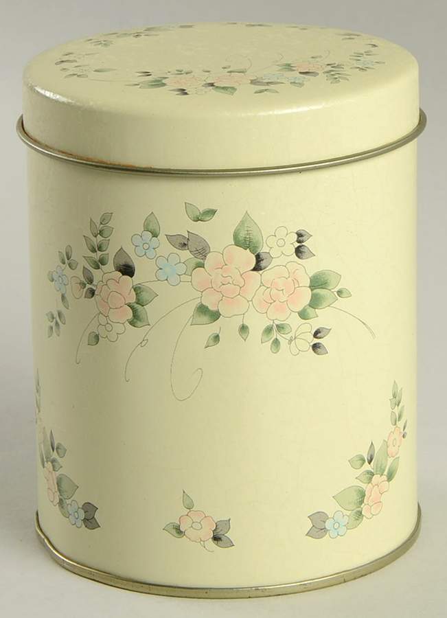 Tea Rose Storage Tin by Pfaltzgraff-1