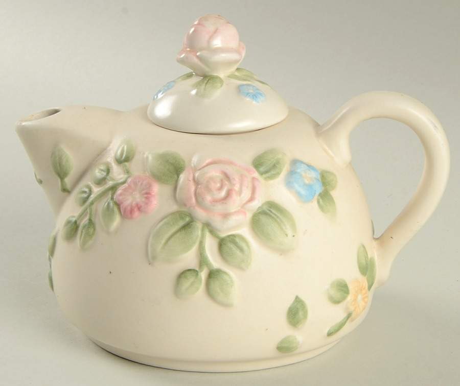 Tea Rose Teapot for Individual Teapot & Lid with Cup by Pfaltzgraff-1