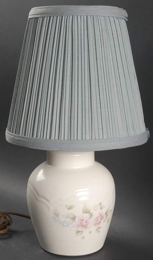 Tea Rose 9" Electric Lamp & Shade by Pfaltzgraff-1