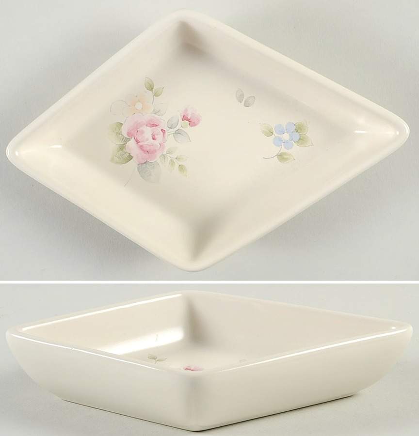 Tea Rose Individual 5 Section Star Shaped Dish by Pfaltzgraff-1