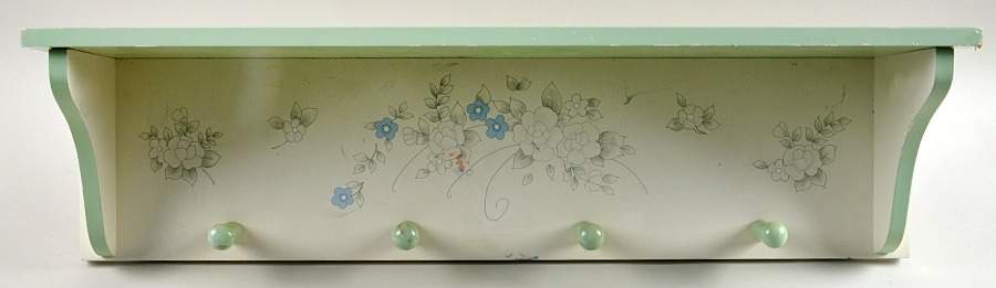 Tea Rose Wood Peg Shelf by Pfaltzgraff-1