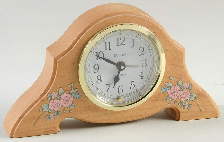 Tea Rose Dome Clock by Pfaltzgraff-1