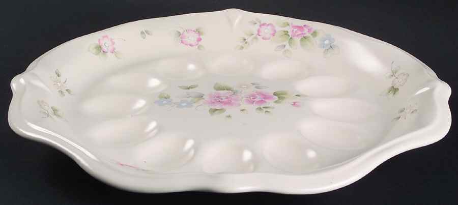 Tea Rose Deviled Egg Plate by Pfaltzgraff-1