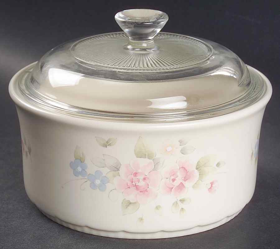 Tea Rose 1 Quart Round Covered Baker by Pfaltzgraff-1