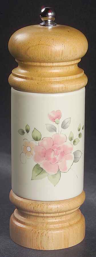 Tea Rose Wood Accent Pepper Mill by Pfaltzgraff-1