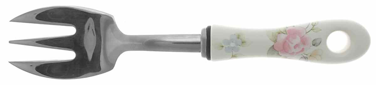Tea Rose Salad Serving Fork with Stainless Prongs by Pfaltzgraff-1