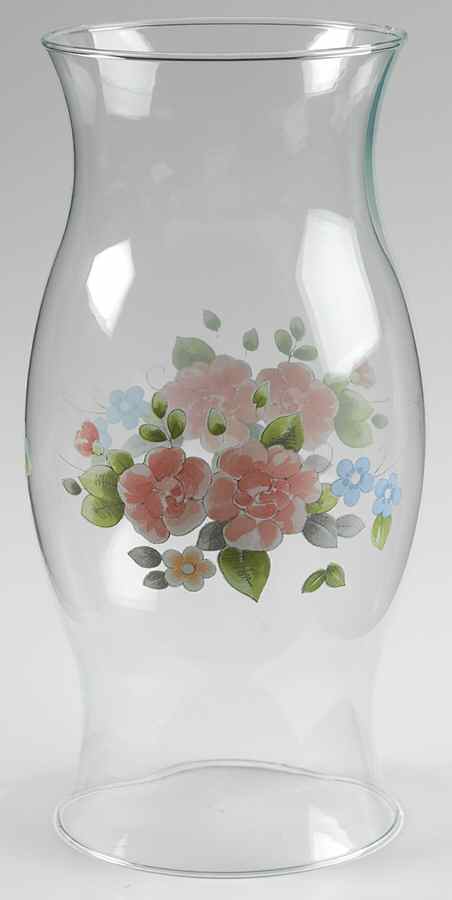 Tea Rose Glassware Hurricane Globe by Pfaltzgraff-1