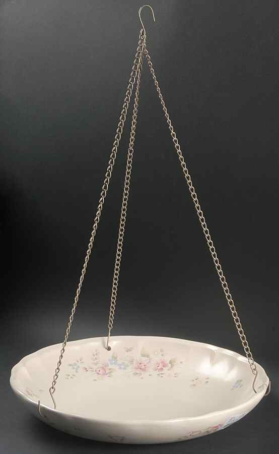Tea Rose Hanging Bird Feeder by Pfaltzgraff-1