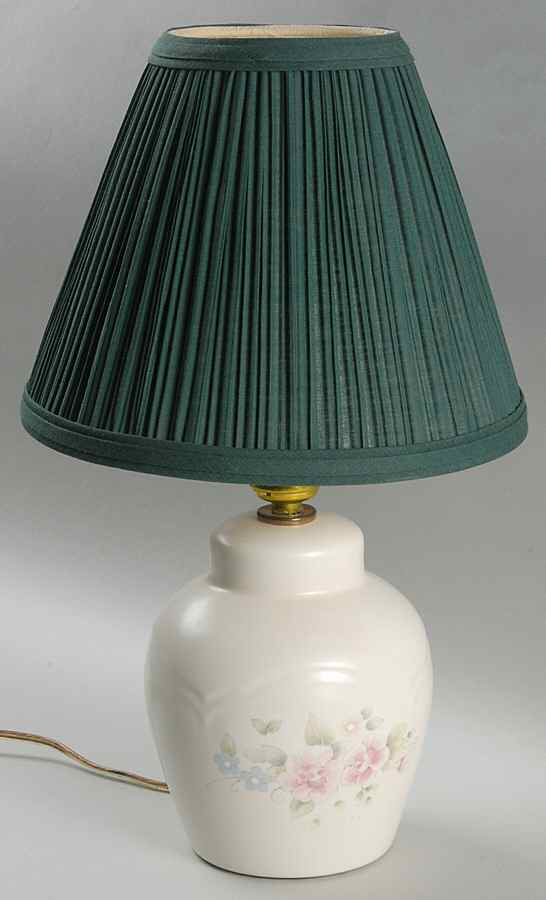 Tea Rose 13" Electric Lamp & Shade by Pfaltzgraff-1
