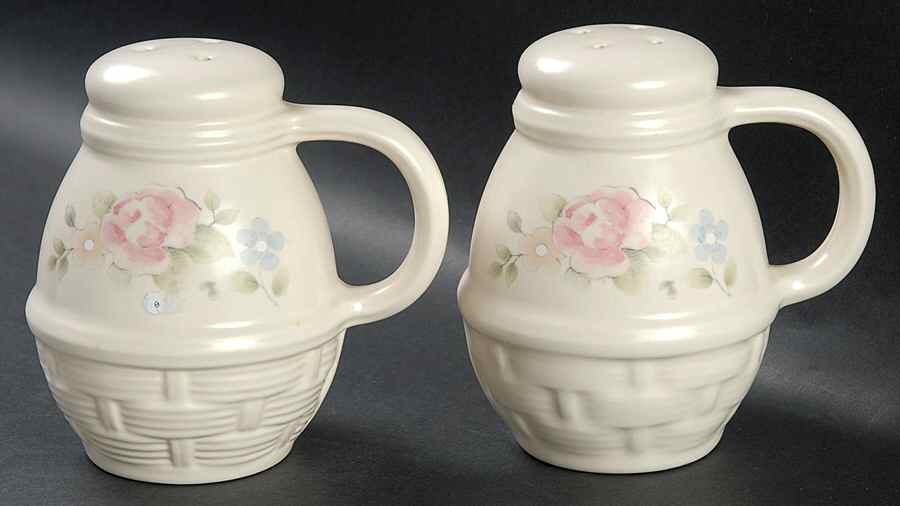 Tea Rose Stove Top Salt & Pepper Set by Pfaltzgraff-1