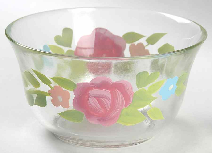 Tea Rose Individual Glassware Dessert Bowl by Pfaltzgraff-1