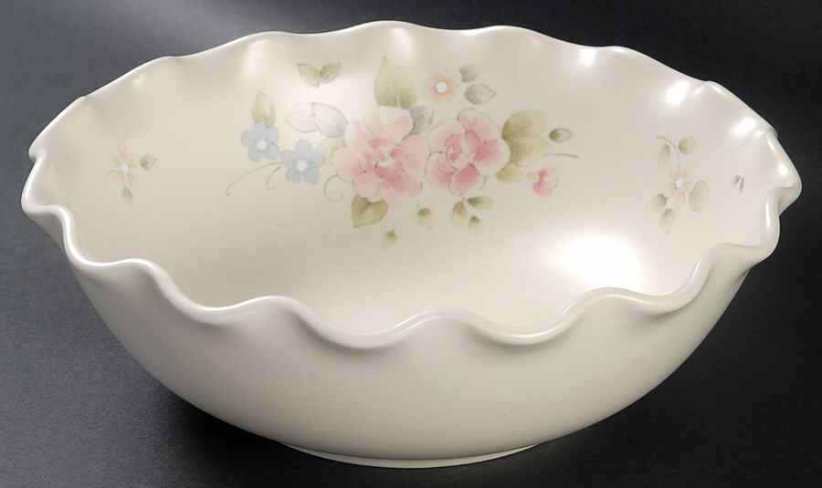 Tea Rose Large Round Fluted Bowl by Pfaltzgraff-1