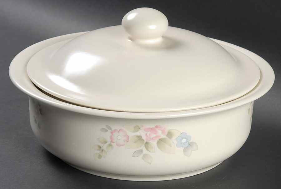 Tea Rose 1.5 Qt Round Covered Casserole by Pfaltzgraff-1