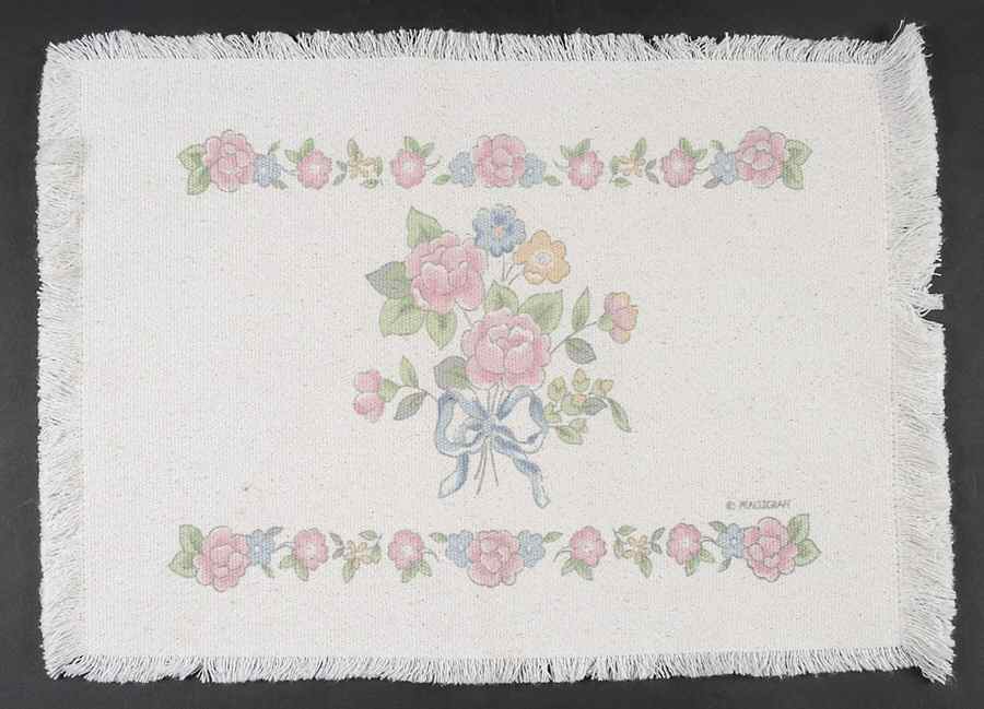 Tea Rose Cloth Placemat by Pfaltzgraff-1