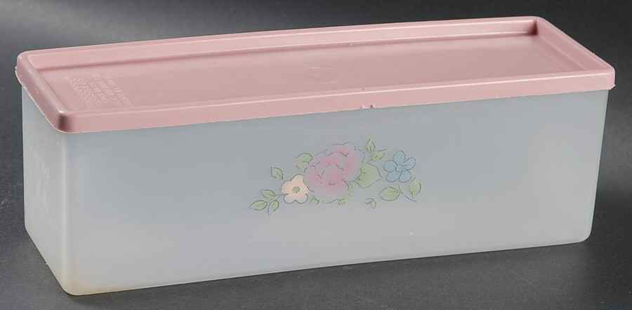 Tea Rose 9" Rectangular Freezer Container by Pfaltzgraff-1