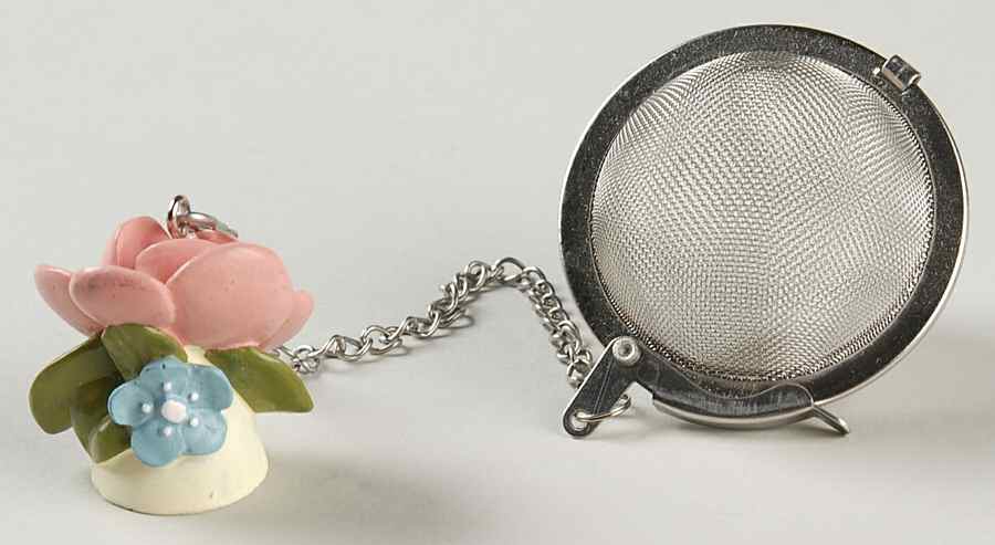 Tea Rose Tea Strainer-Mesh Ball by Pfaltzgraff-1