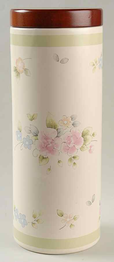 Tea Rose 11" Storage Jar & Lid by Pfaltzgraff-1