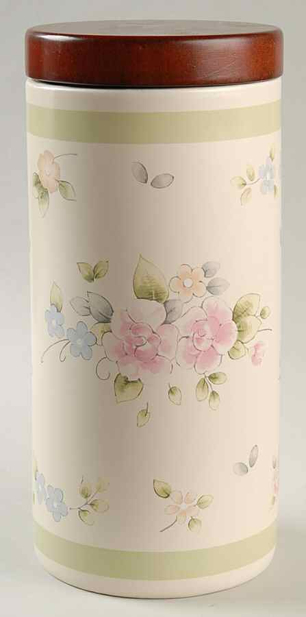 Tea Rose 9" Storage Jar & Lid by Pfaltzgraff-1