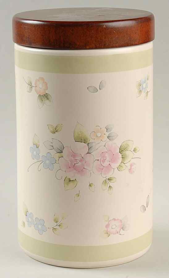 Tea Rose 7" Storage Jar & Lid by Pfaltzgraff-1