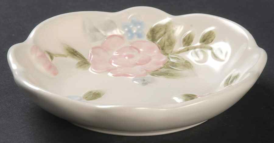 Tea Rose Embossed Side Dish by Pfaltzgraff-1