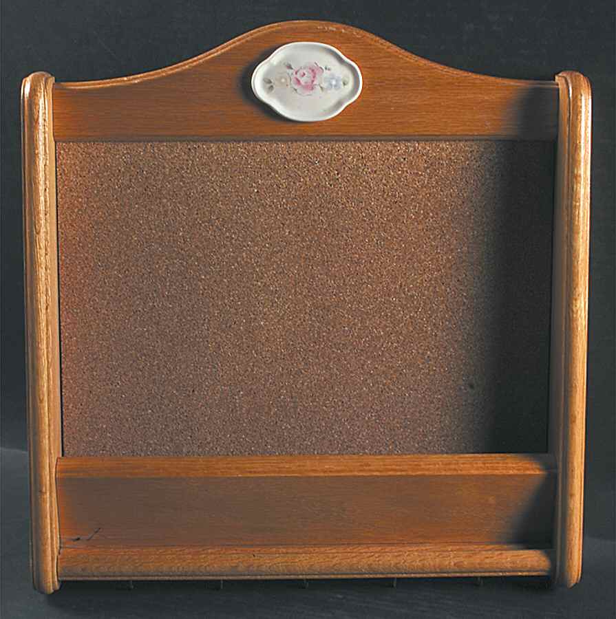 Tea Rose Cork & Wood Bulletin Board by Pfaltzgraff-1