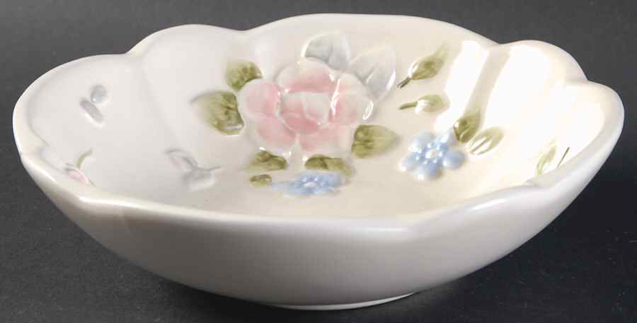 Tea Rose 7" Embossed Bowl by Pfaltzgraff-1