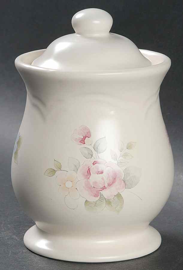 Tea Rose 5" Canister with Lid & Seal by Pfaltzgraff-1