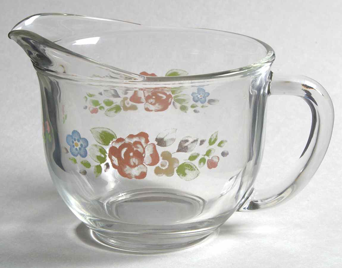 Tea Rose Small Glassware Batter Bowl by Pfaltzgraff-1