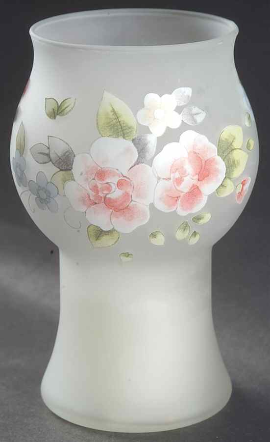 Tea Rose Glass Mini Pillr Float Candleholder by Pfaltzgraff-1