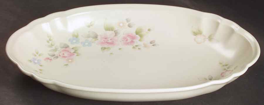Tea Rose Oval Bread Tray by Pfaltzgraff-1