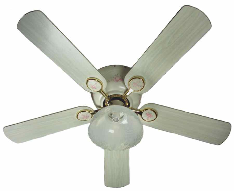 Tea Rose Ceiling Fan & Light with Pull by Pfaltzgraff-1