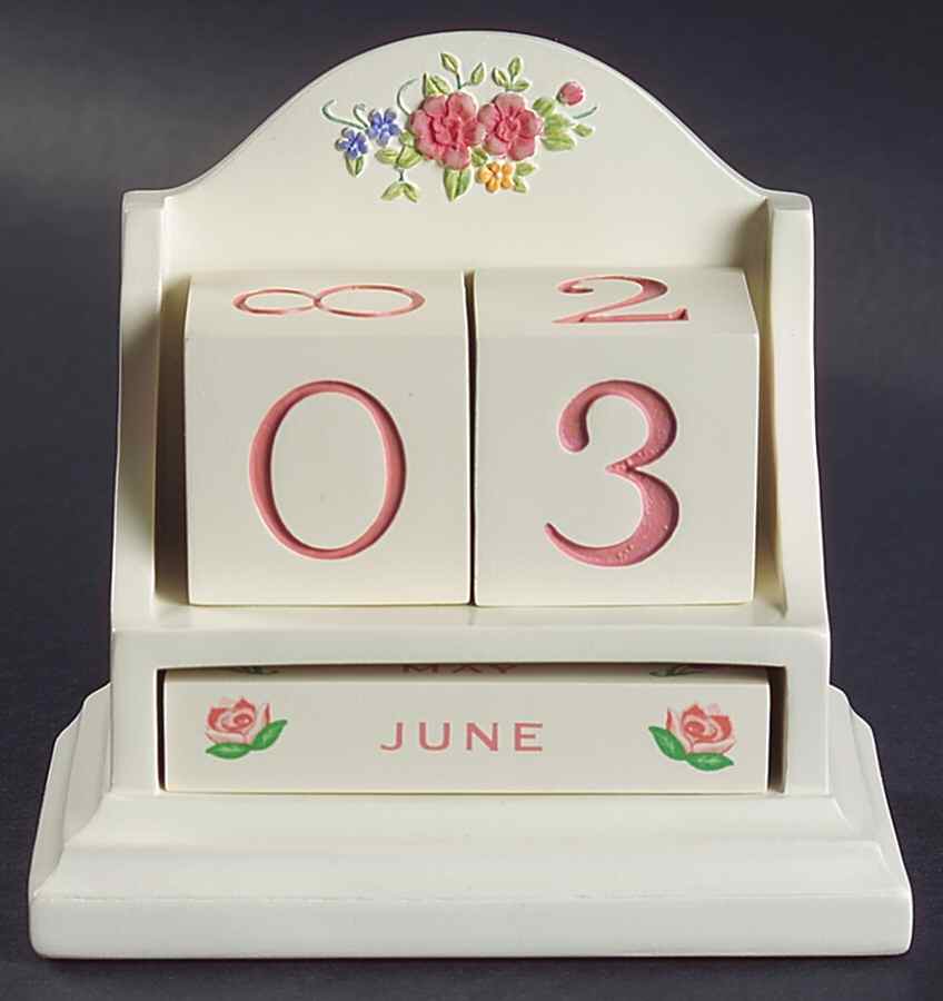Tea Rose Perpetual Calendar by Pfaltzgraff-1