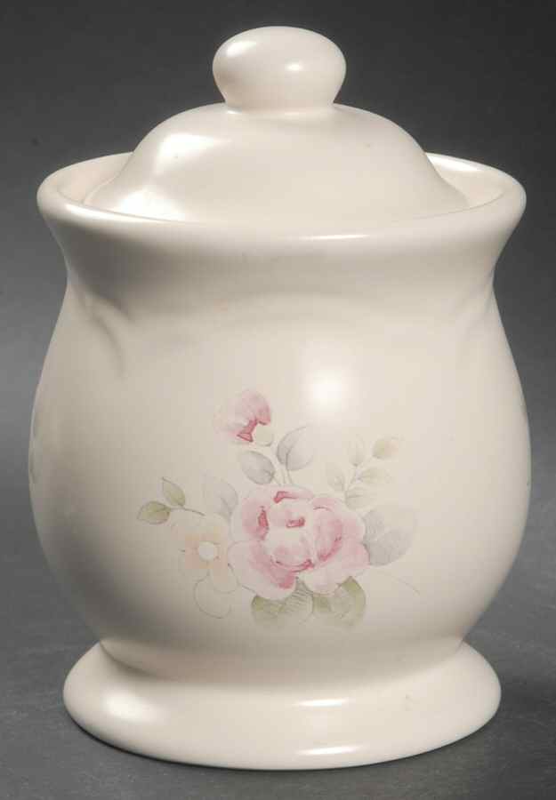 Tea Rose 4" Canister with Lid & Seal by Pfaltzgraff-1